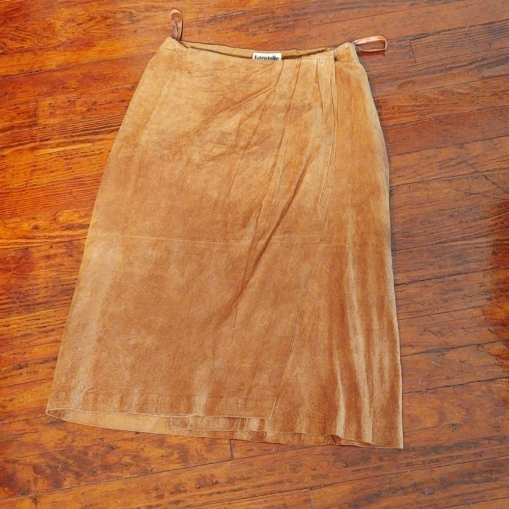 Bagatelle Leather/suede Knee-length Skirt Sz 10